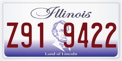 IL license plate Z919422