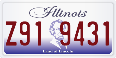 IL license plate Z919431
