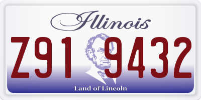 IL license plate Z919432