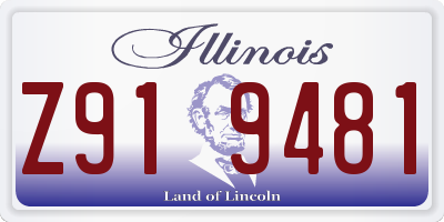 IL license plate Z919481