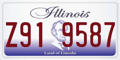 IL license plate Z919587