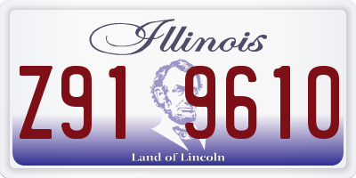 IL license plate Z919610