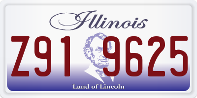 IL license plate Z919625