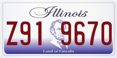 IL license plate Z919670