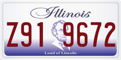 IL license plate Z919672