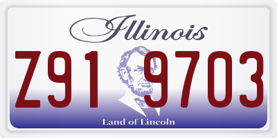 IL license plate Z919703