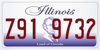 IL license plate Z919732