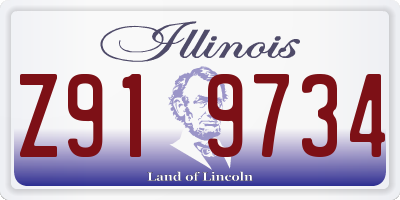 IL license plate Z919734
