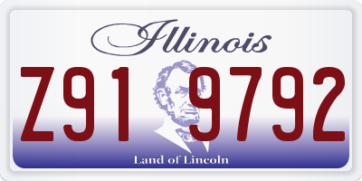 IL license plate Z919792