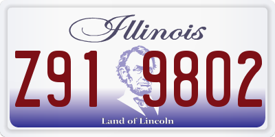 IL license plate Z919802