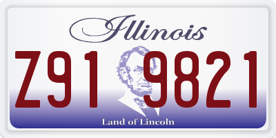 IL license plate Z919821