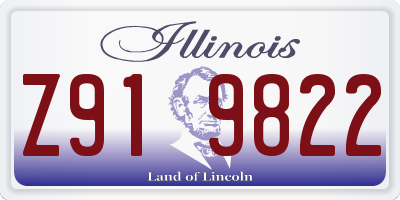 IL license plate Z919822
