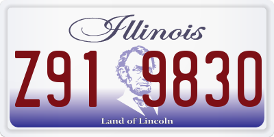IL license plate Z919830