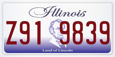 IL license plate Z919839