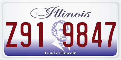 IL license plate Z919847