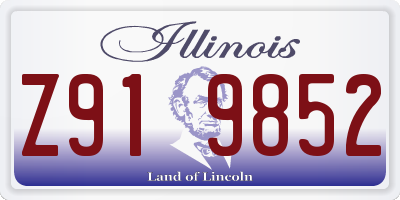 IL license plate Z919852
