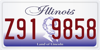 IL license plate Z919858