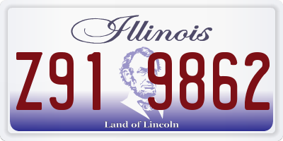 IL license plate Z919862