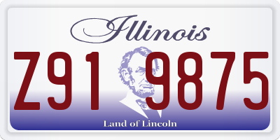 IL license plate Z919875