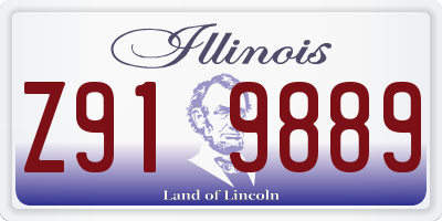 IL license plate Z919889