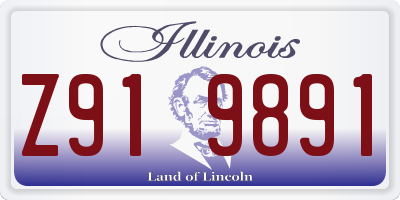 IL license plate Z919891