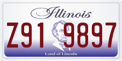 IL license plate Z919897