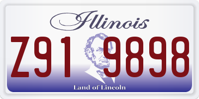 IL license plate Z919898