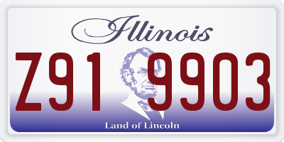 IL license plate Z919903