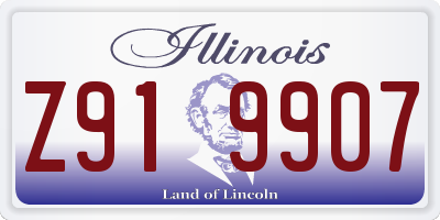 IL license plate Z919907