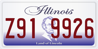 IL license plate Z919926