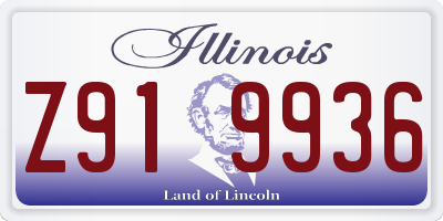IL license plate Z919936