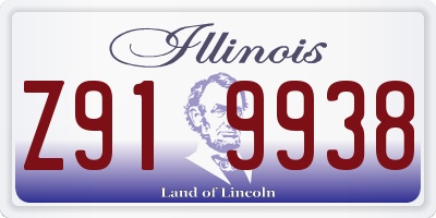 IL license plate Z919938