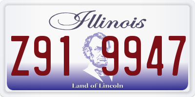 IL license plate Z919947