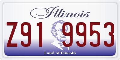 IL license plate Z919953