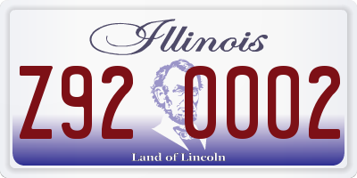IL license plate Z920002