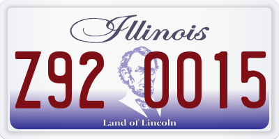 IL license plate Z920015