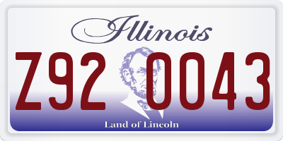 IL license plate Z920043