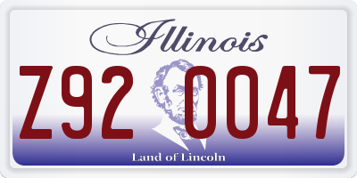 IL license plate Z920047