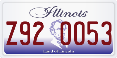IL license plate Z920053