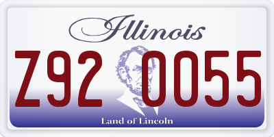 IL license plate Z920055