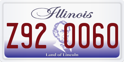 IL license plate Z920060