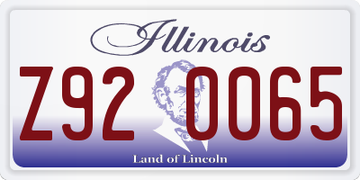 IL license plate Z920065