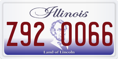 IL license plate Z920066