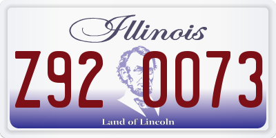 IL license plate Z920073