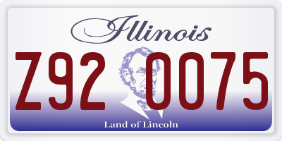 IL license plate Z920075