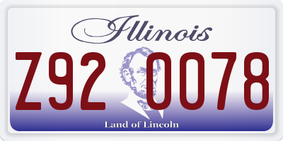 IL license plate Z920078