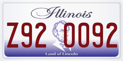 IL license plate Z920092