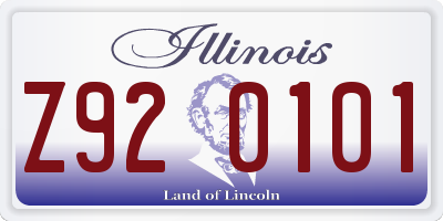 IL license plate Z920101