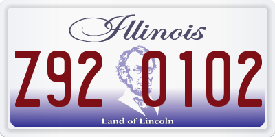 IL license plate Z920102