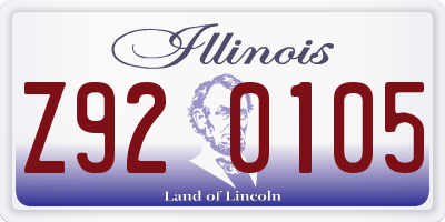 IL license plate Z920105